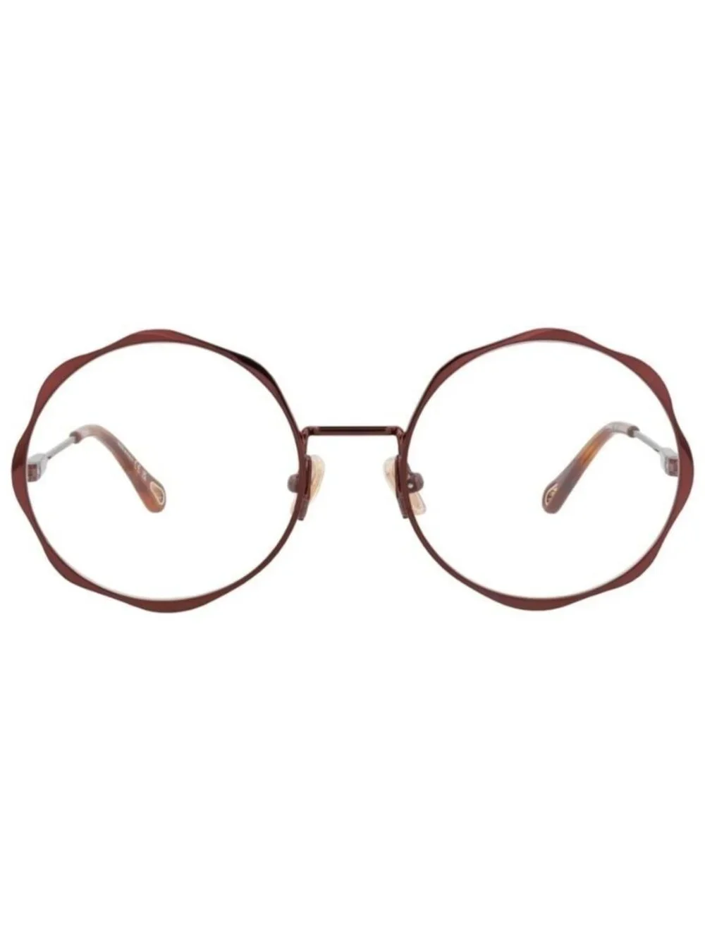 New Chloé Womens Round/Oval Brown Brown Transparent Fashion Designer Eyeglasses